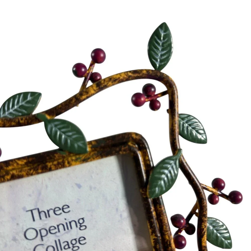 Vintage Malden Rustic Garden Collage Photo Frame Vines Berries Tabletop